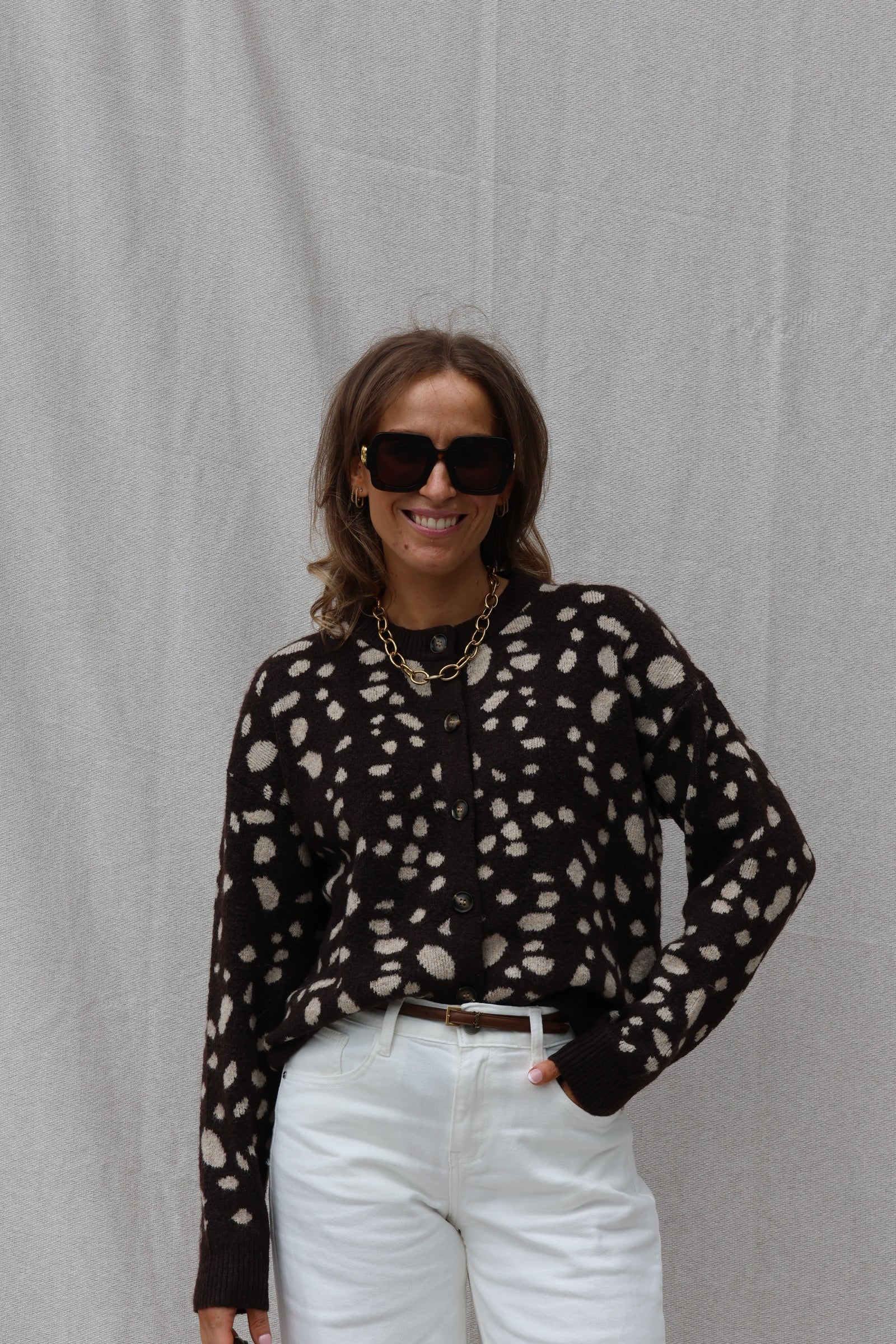 Rumi bambi cardigan bruin