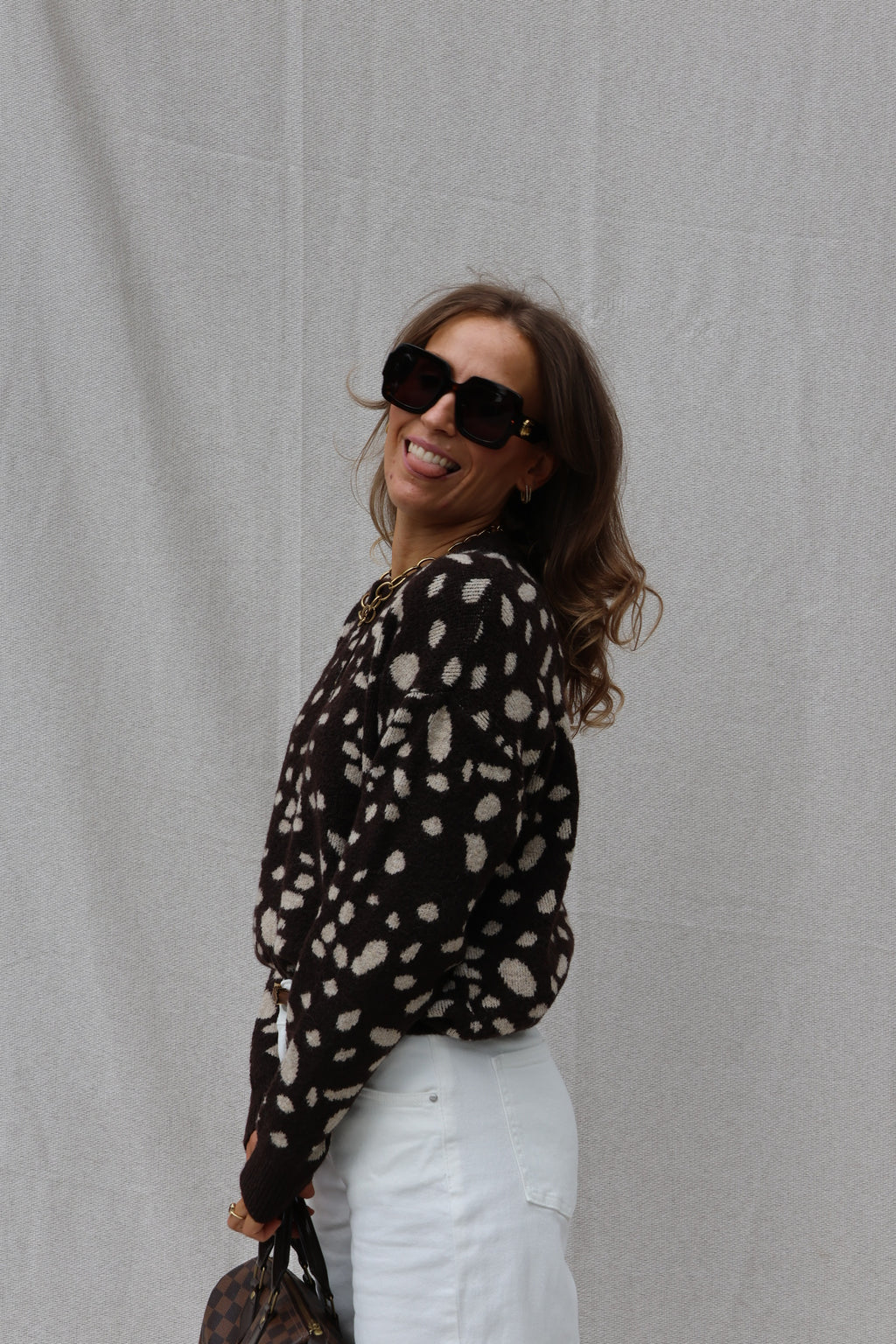 Rumi bambi cardigan bruin