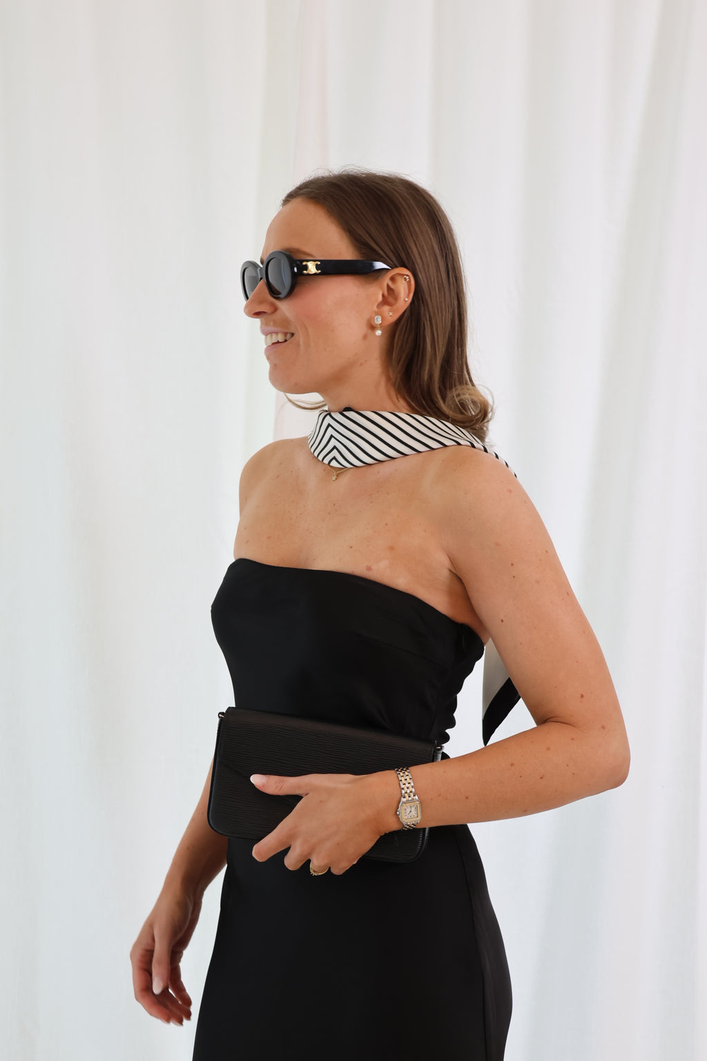 Olivia strapless jurk zwart