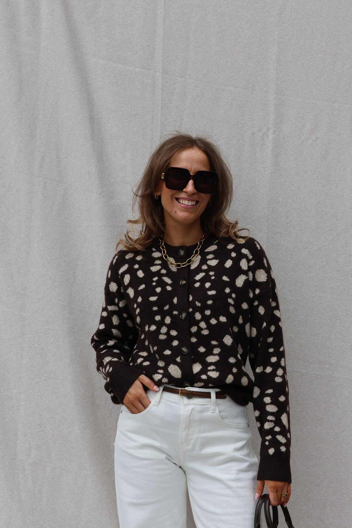 Rumi bambi cardigan bruin