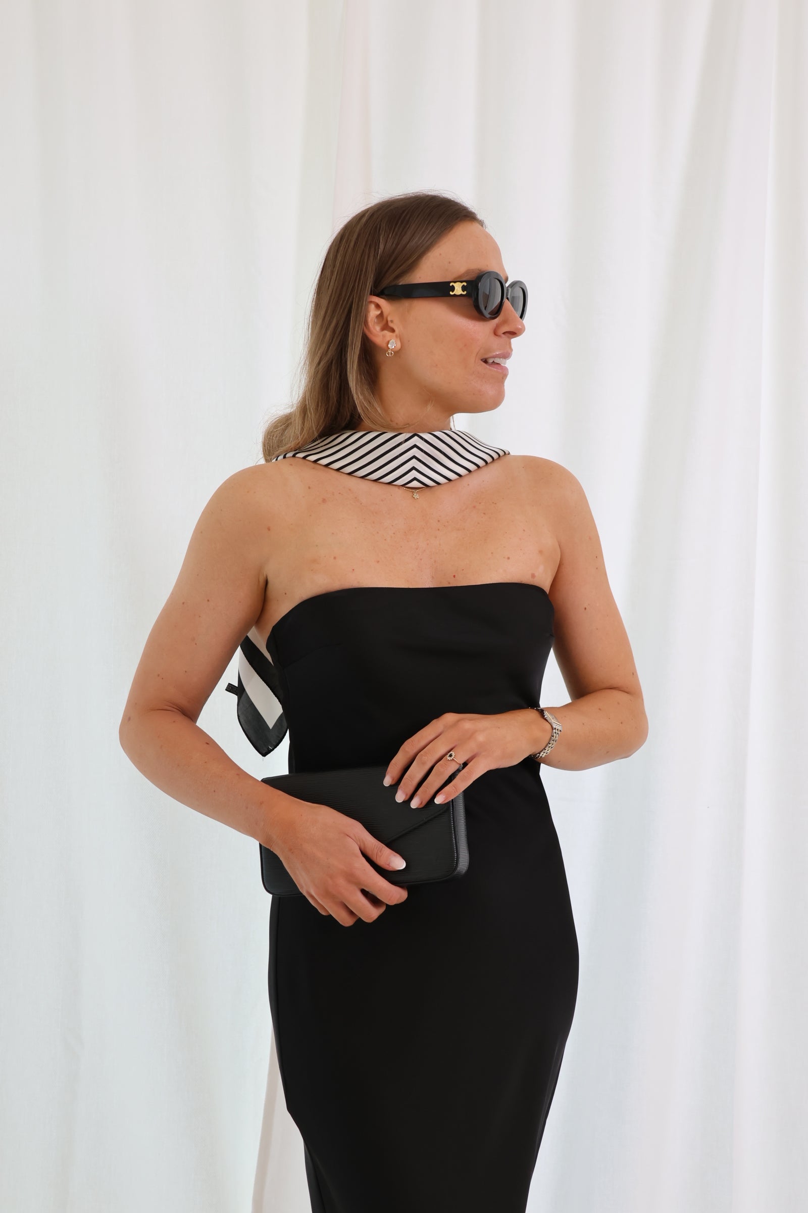 Olivia strapless jurk zwart