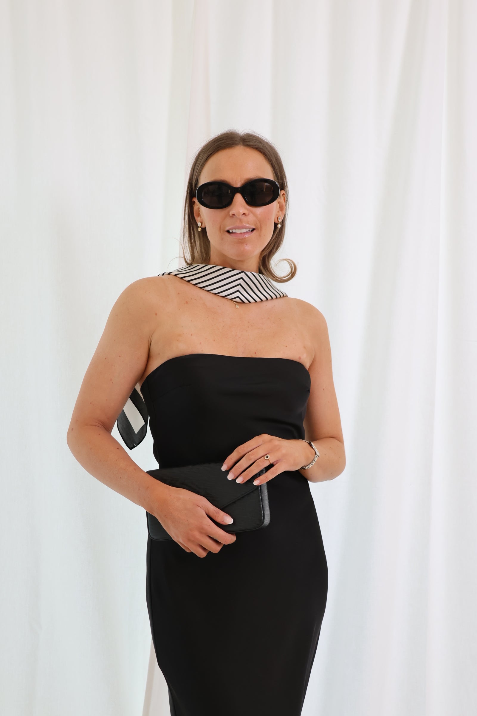 Olivia strapless jurk zwart