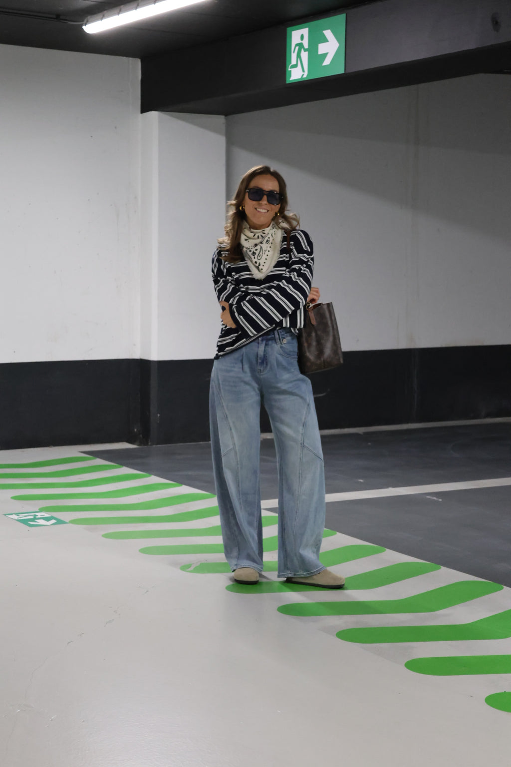 Léa gestreepte longsleeve marine
