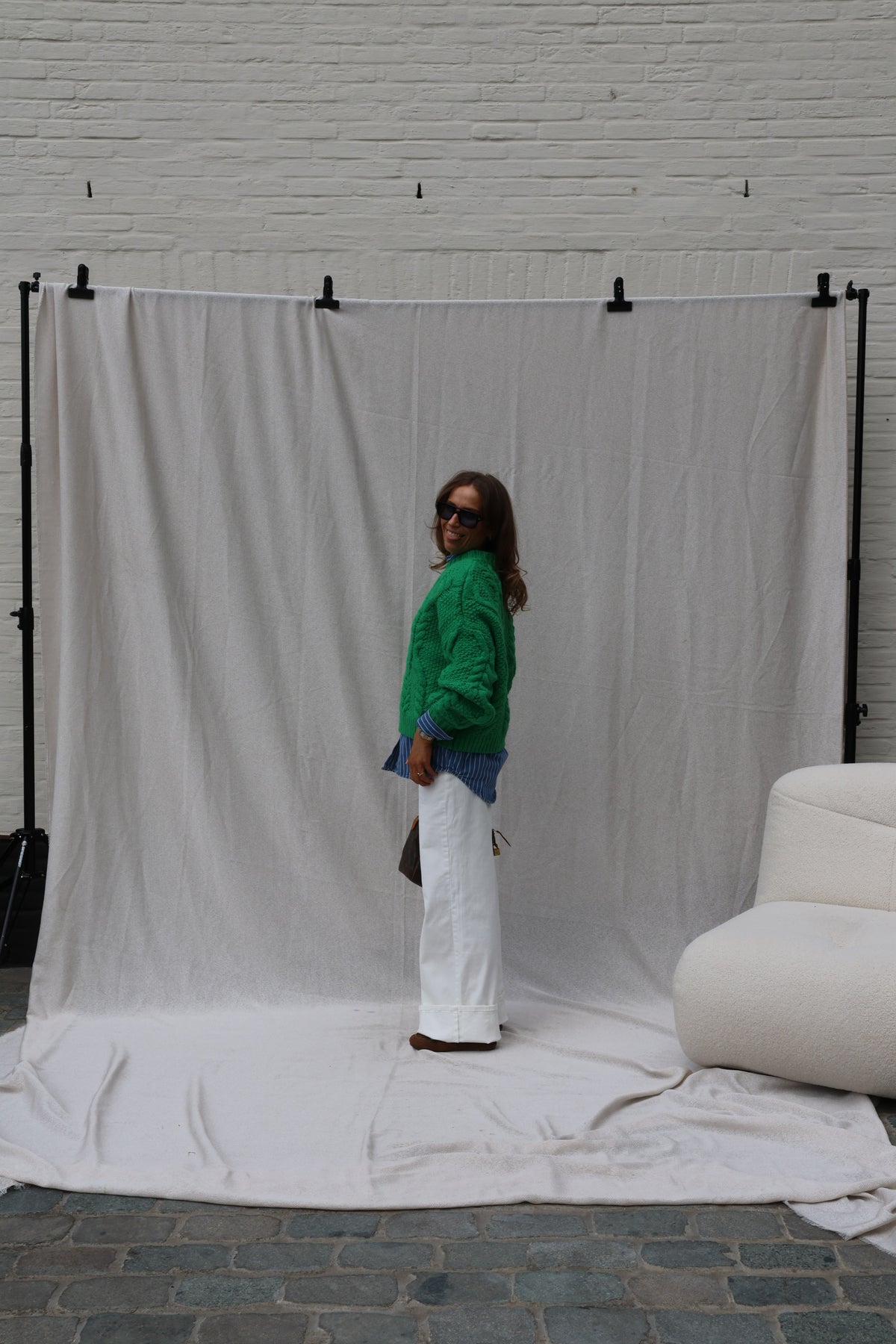 Hanne wide leg jeans wit - extra long