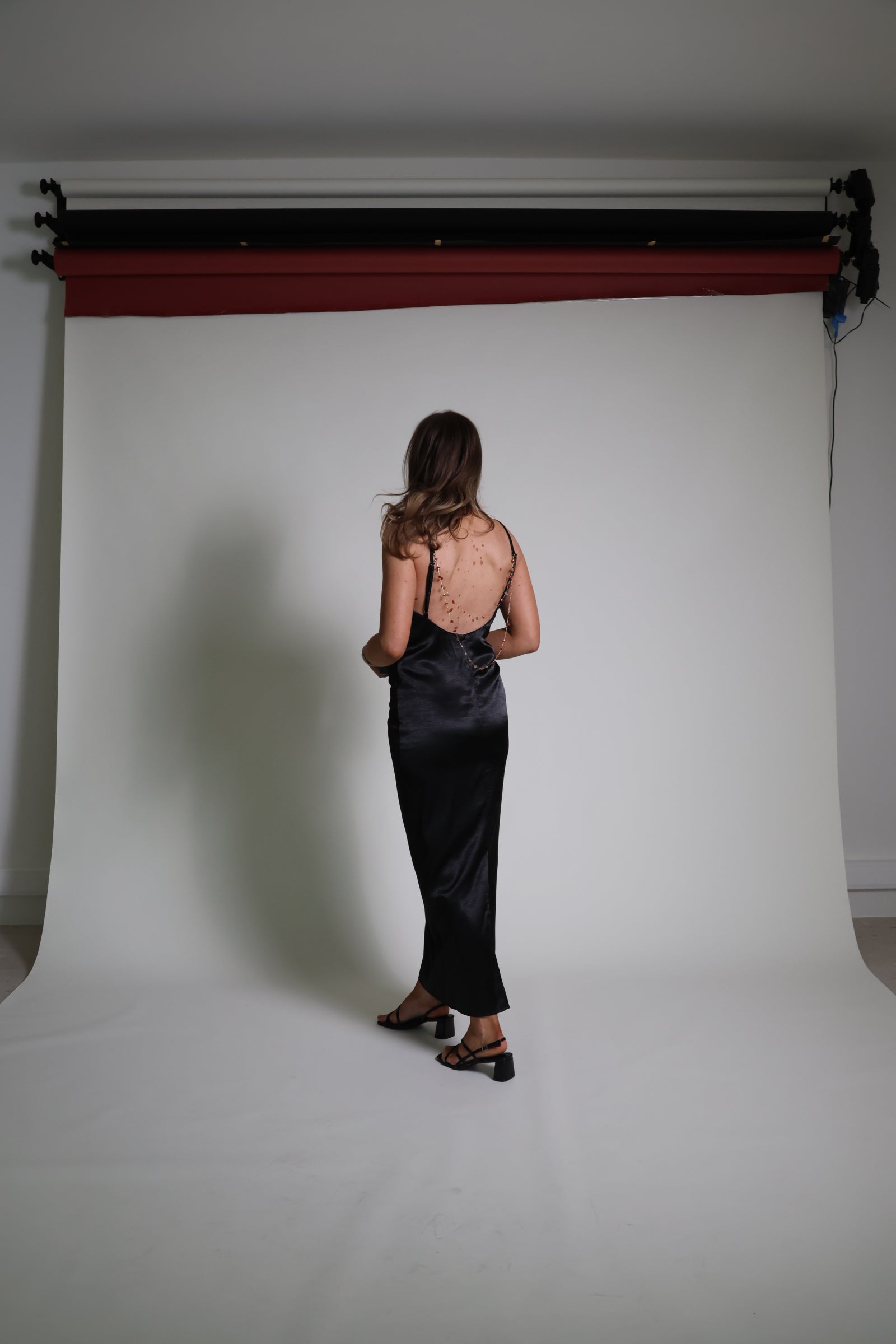 Lily silk dress zwart