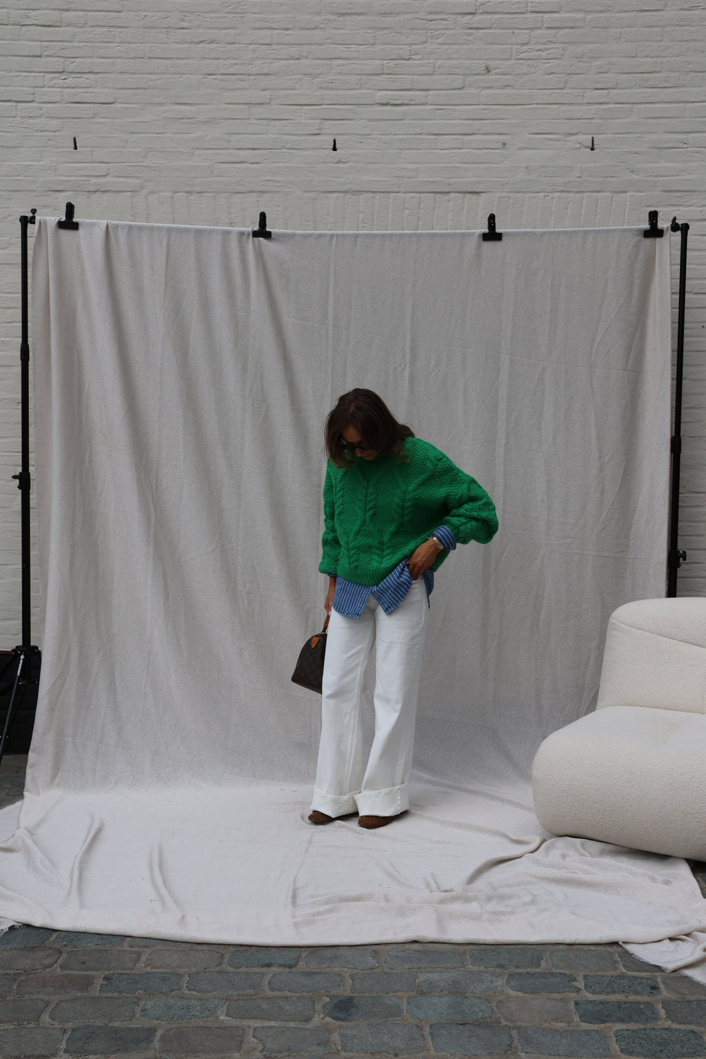Joanne cable knit groen
