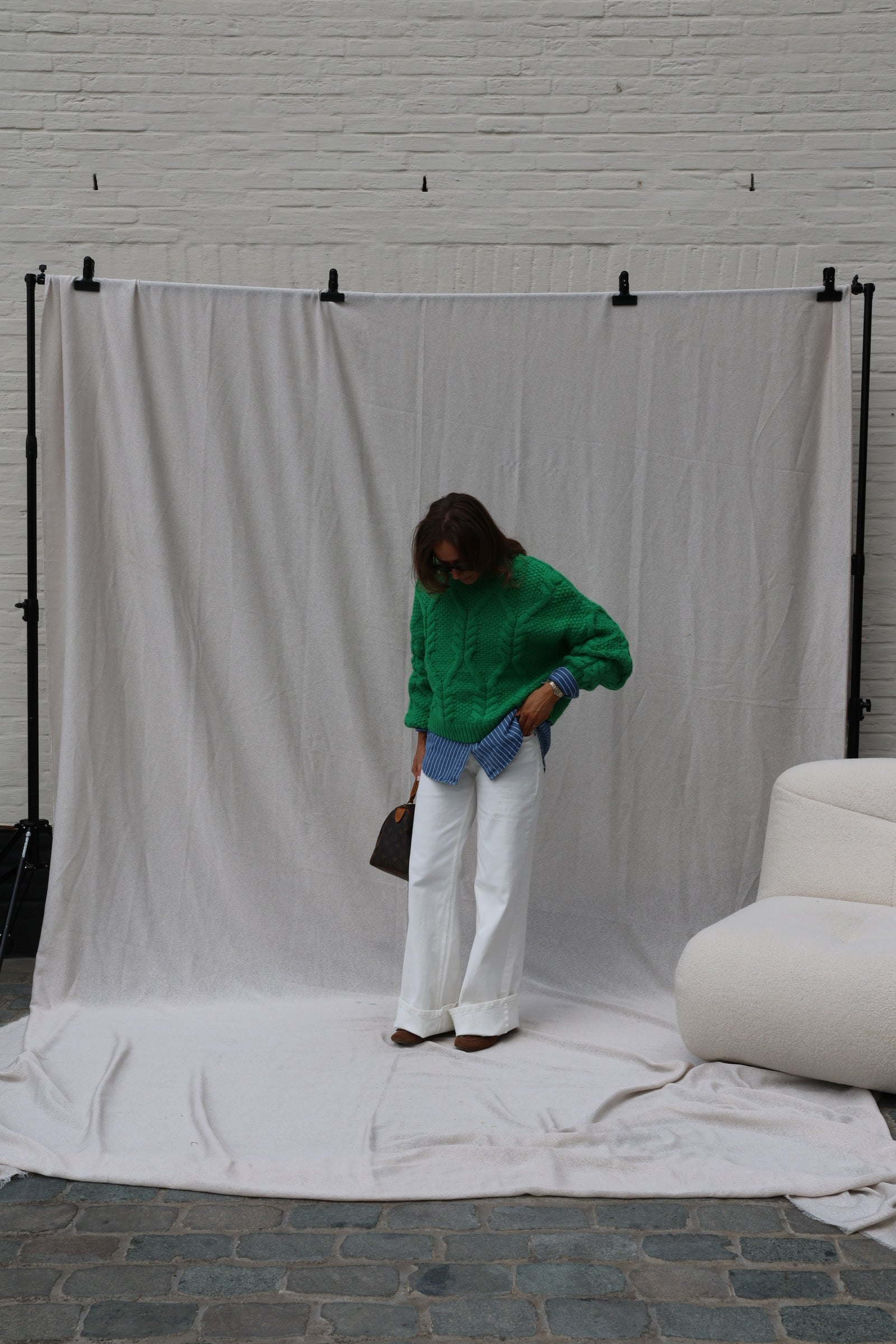 Joanne cable knit groen