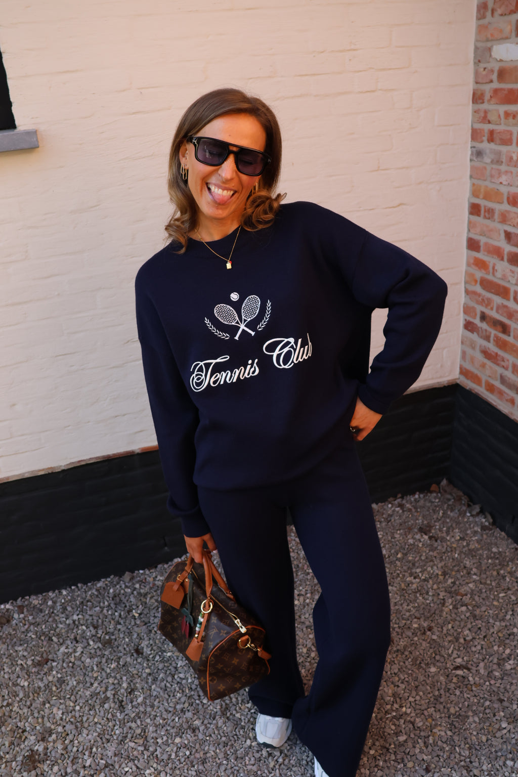 Pippa tennis club sweater marine