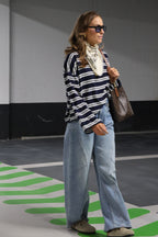 Léa gestreepte longsleeve marine