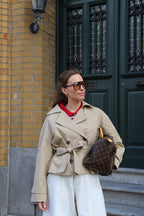Billie korte trenchcoat beige