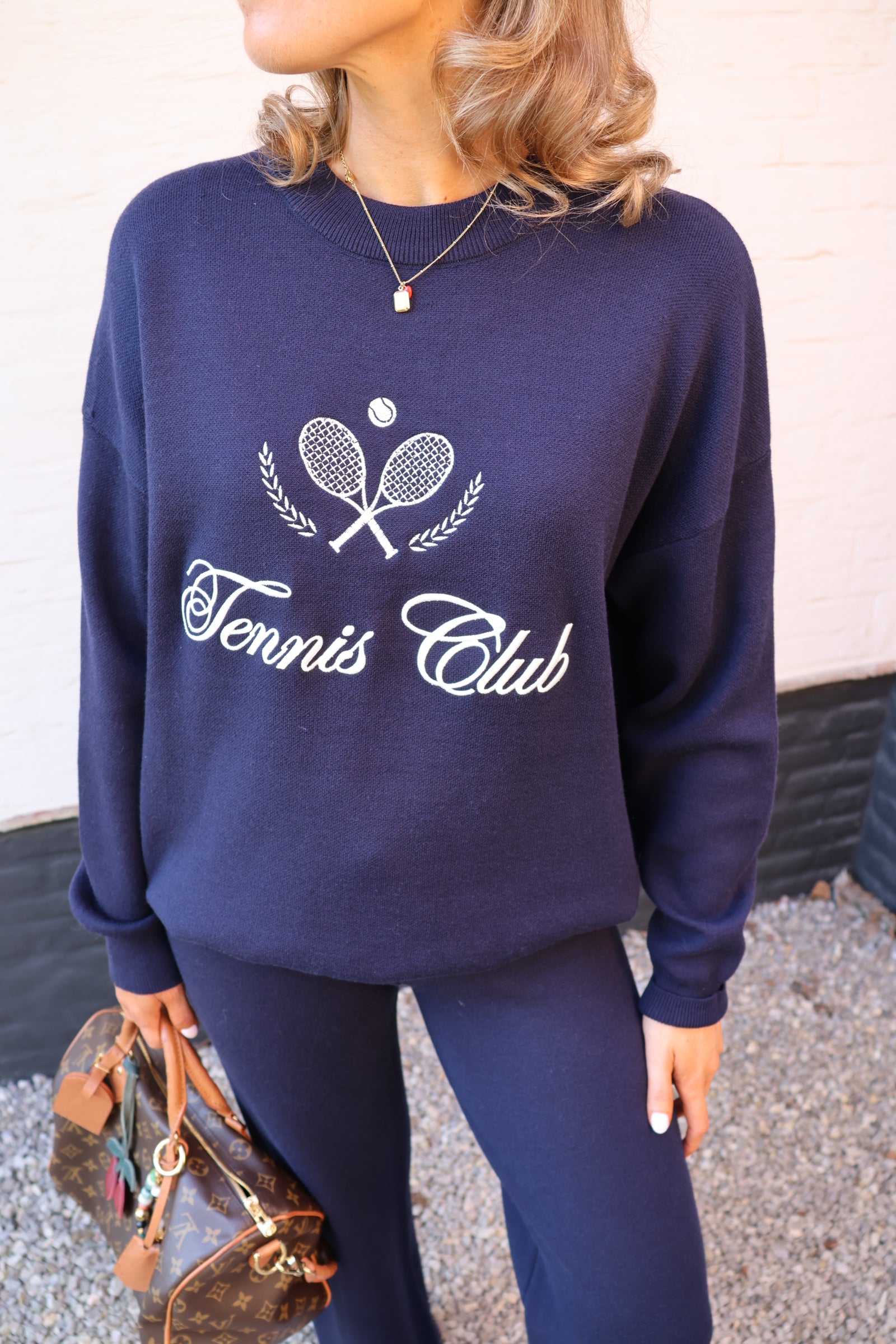 Pippa tennis club sweater marine