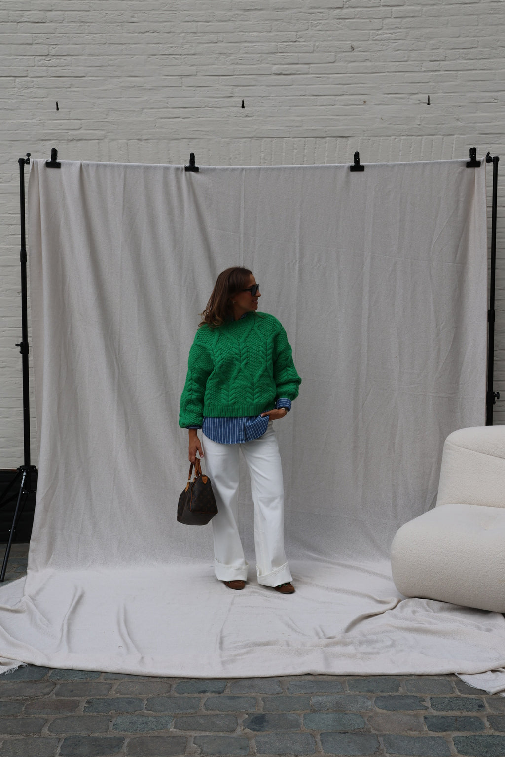 Joanne cable knit groen