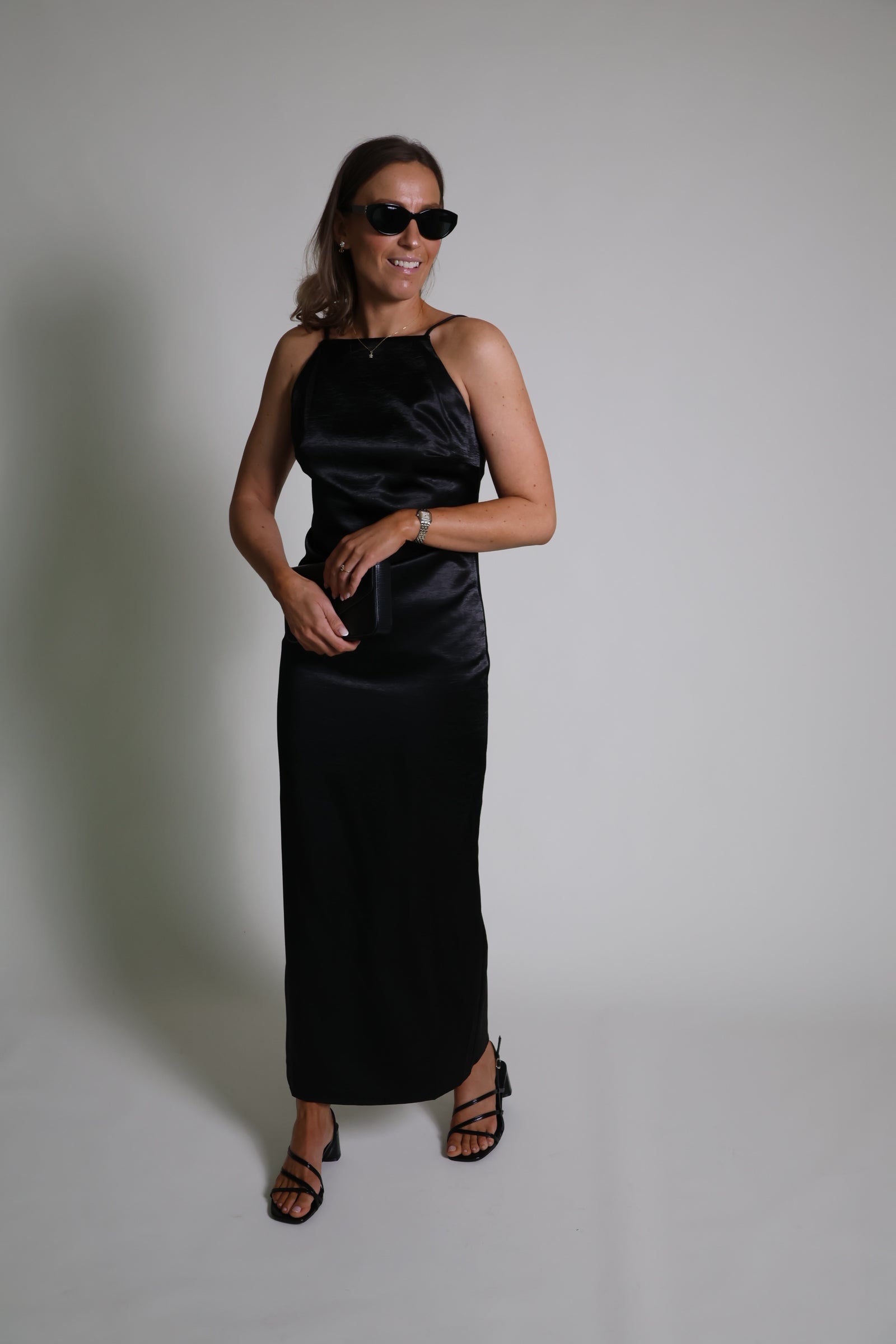 Lily silk dress zwart