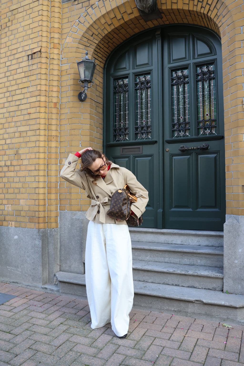 Billie korte trenchcoat beige