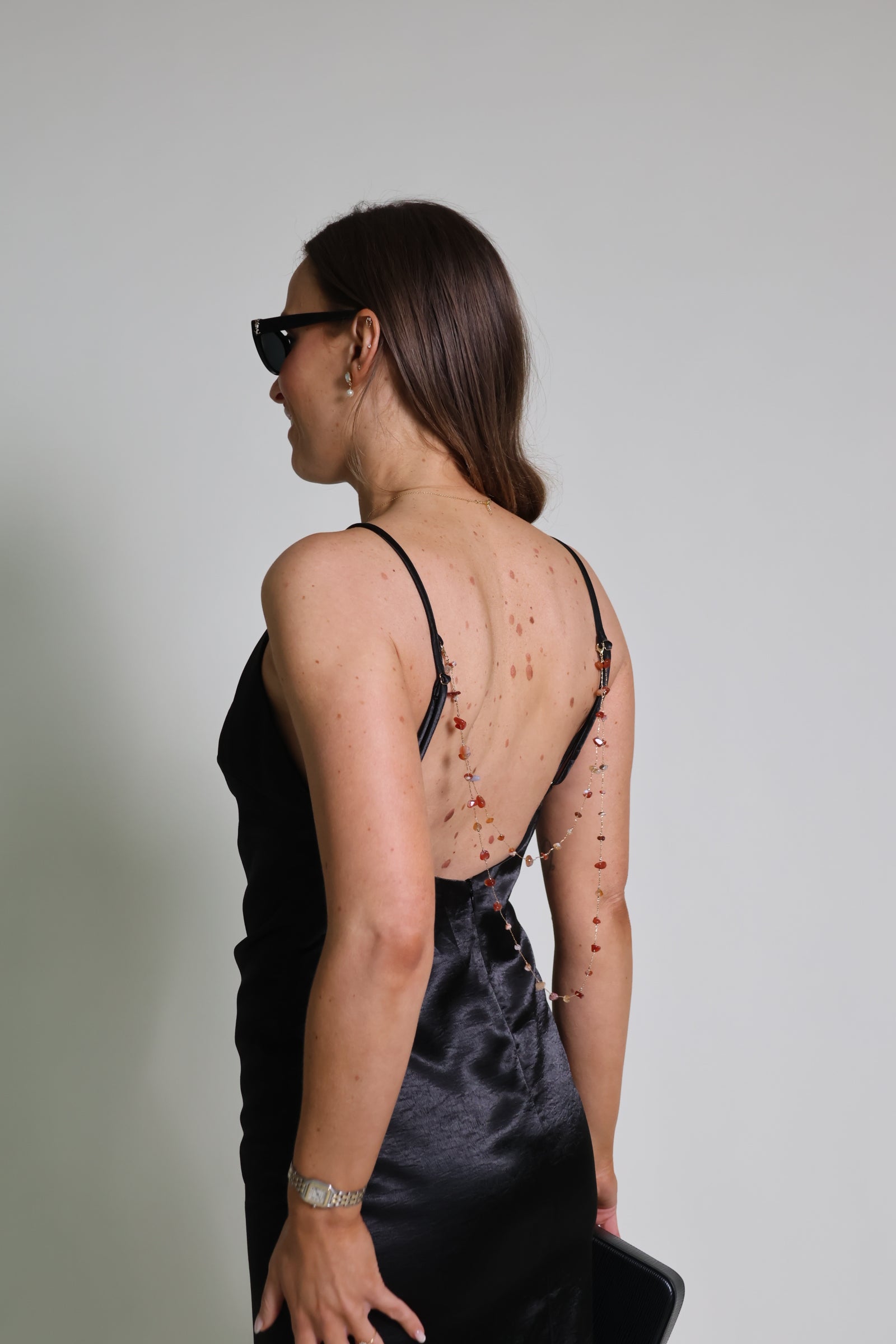 Lily silk dress zwart