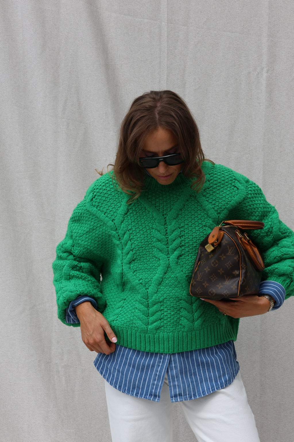 Joanne cable knit groen
