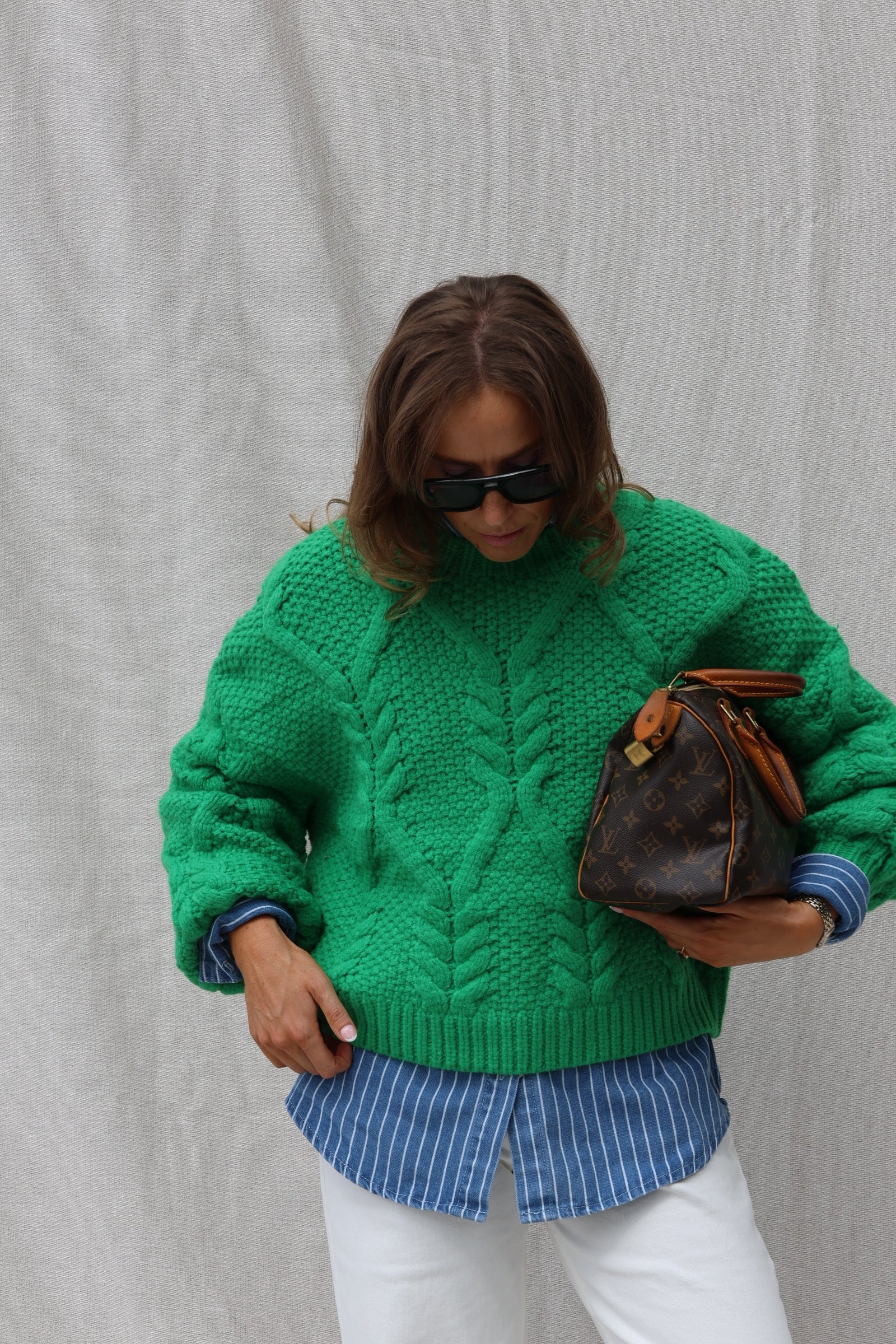 Joanne cable knit groen