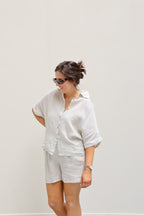 Mia linnen set beige