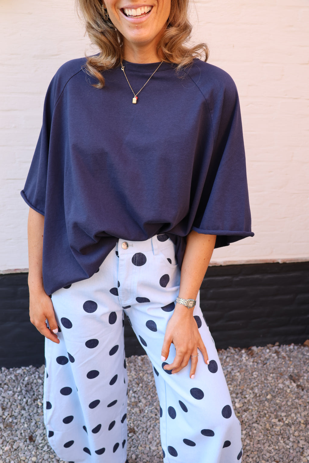 Gulia oversized T-shirt marine