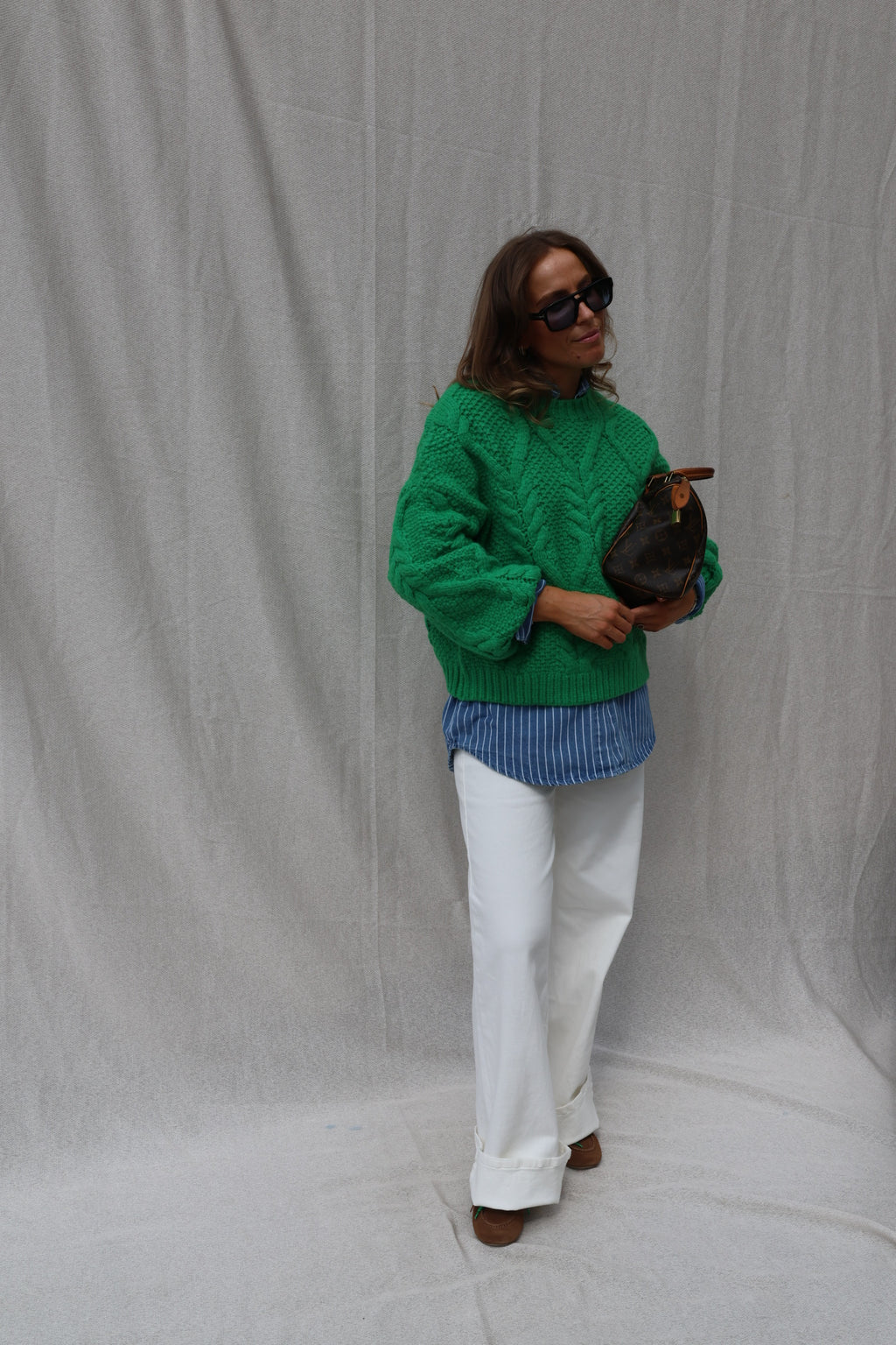 Joanne cable knit groen
