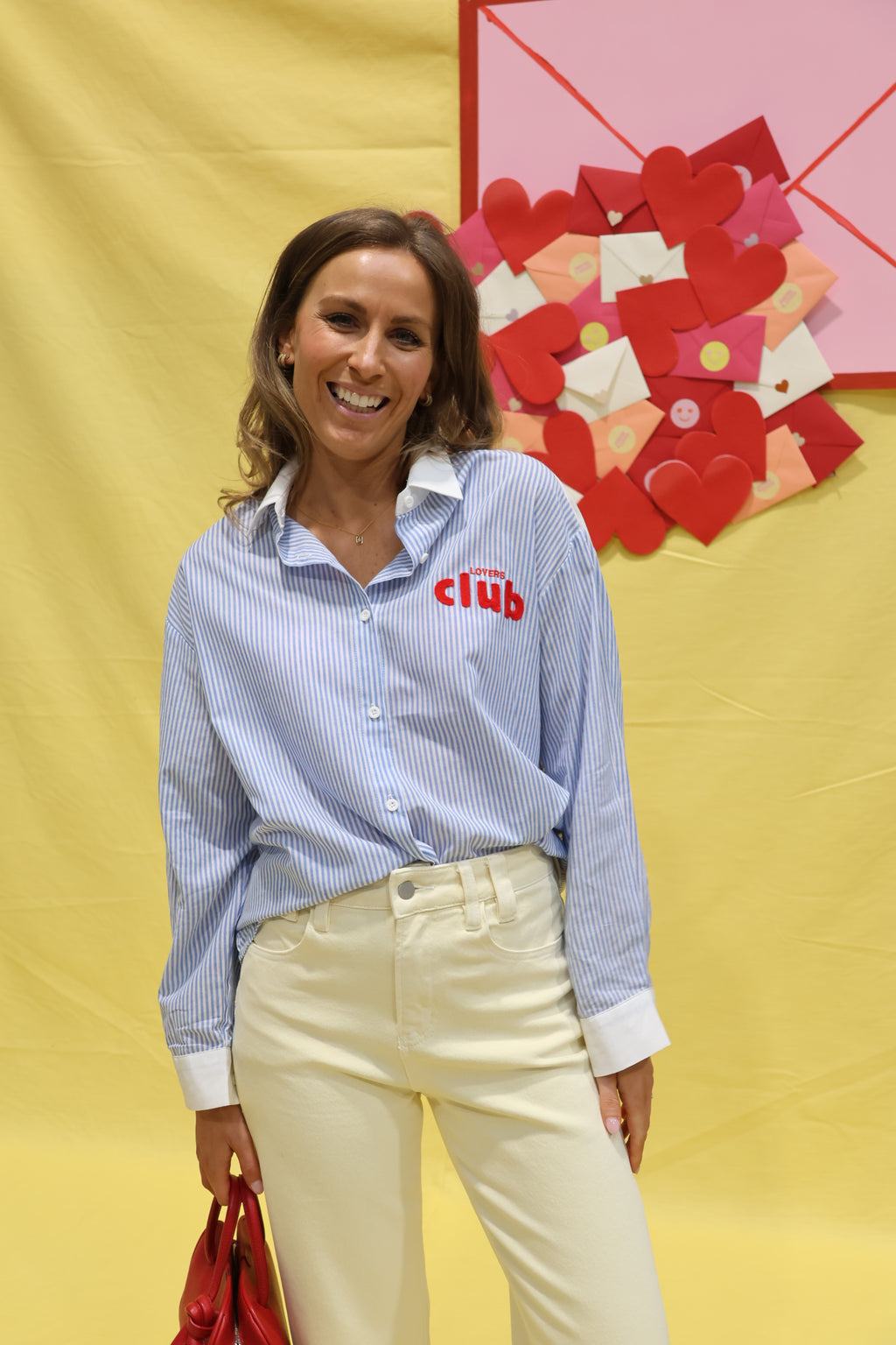 Edith straight jeans lichtgeel