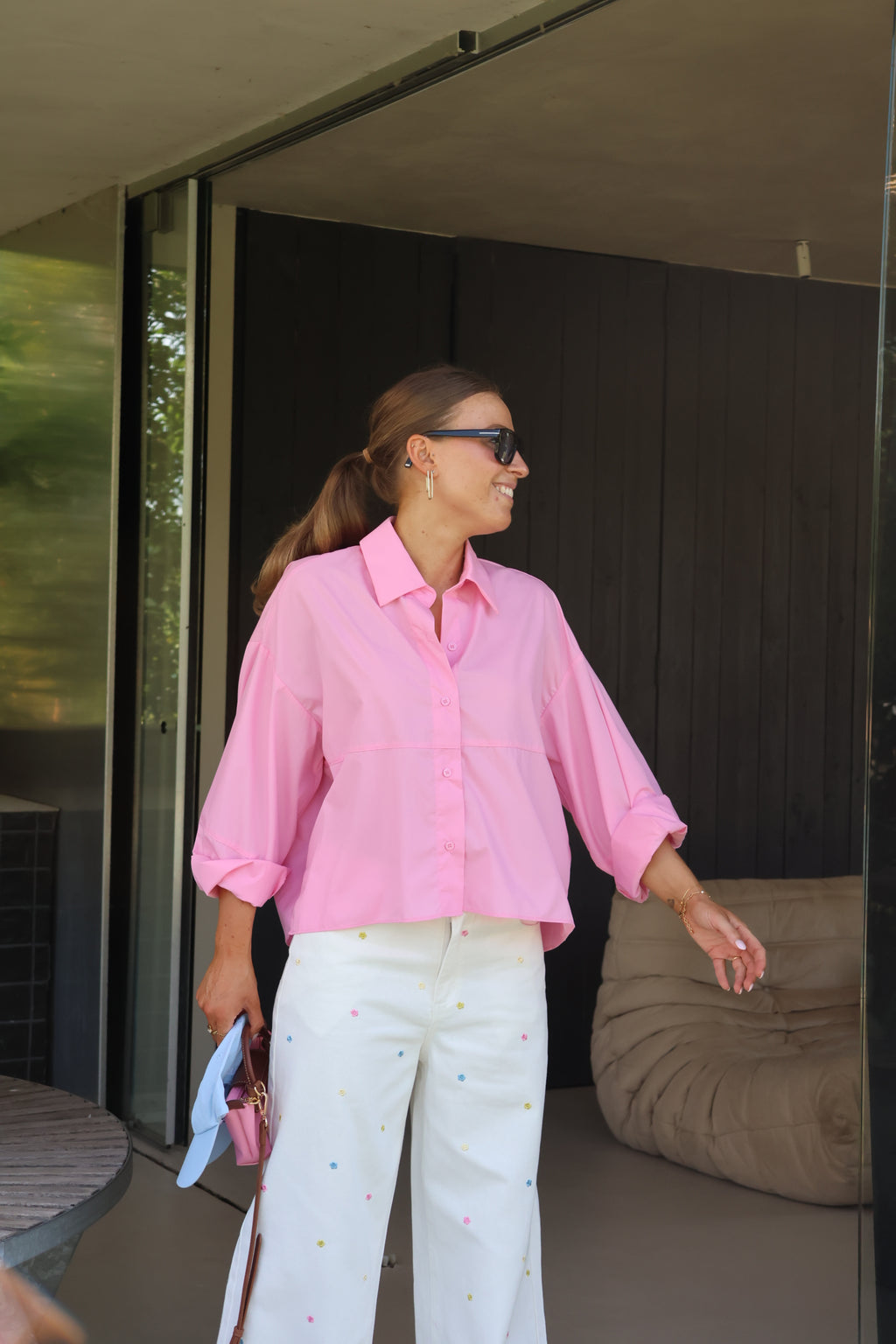 Kato balloon hemd roze