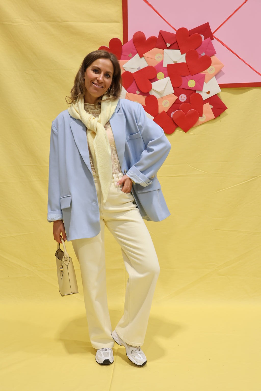 Cara oversized blazer lichtblauw