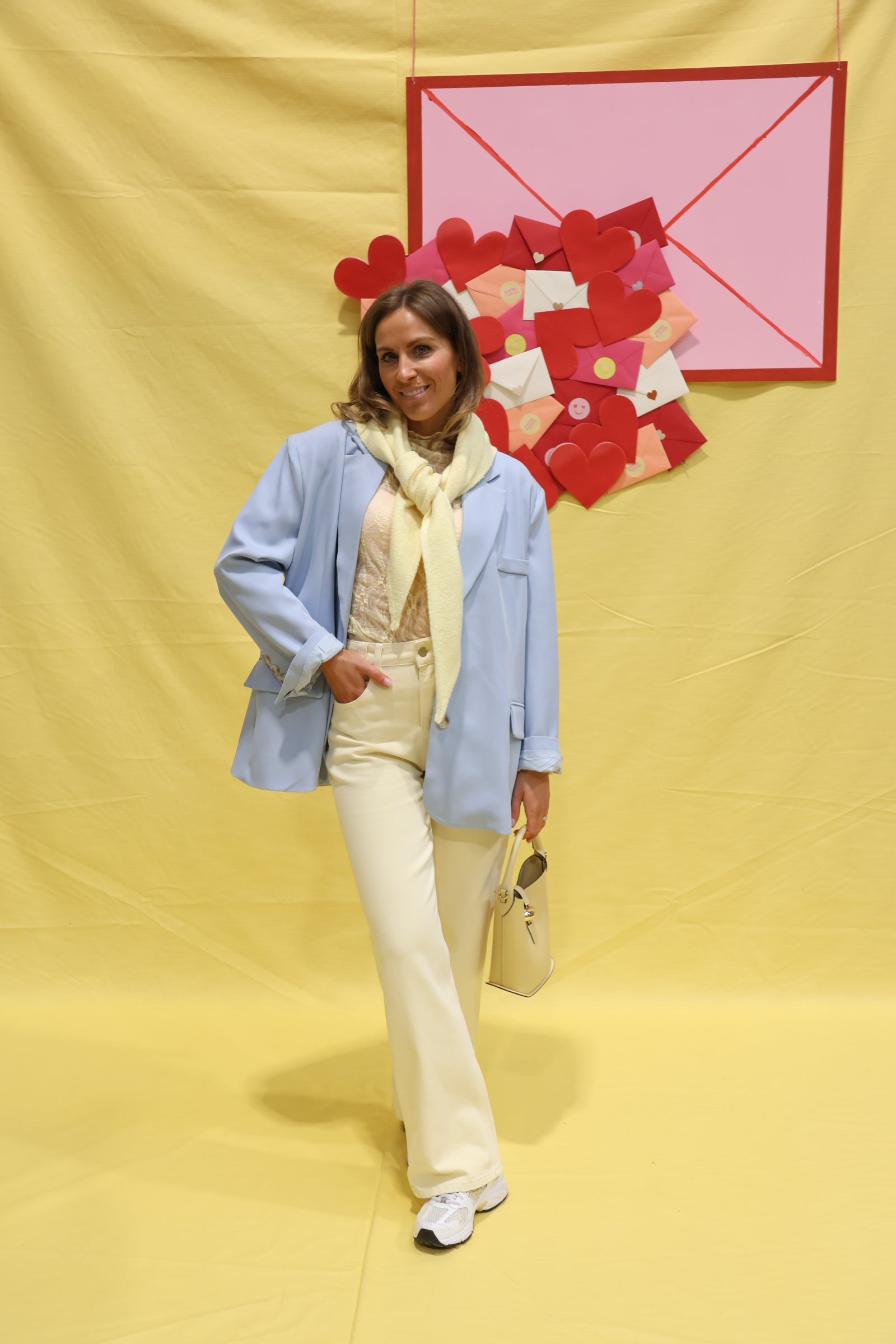 Mae kanten longsleeve geel