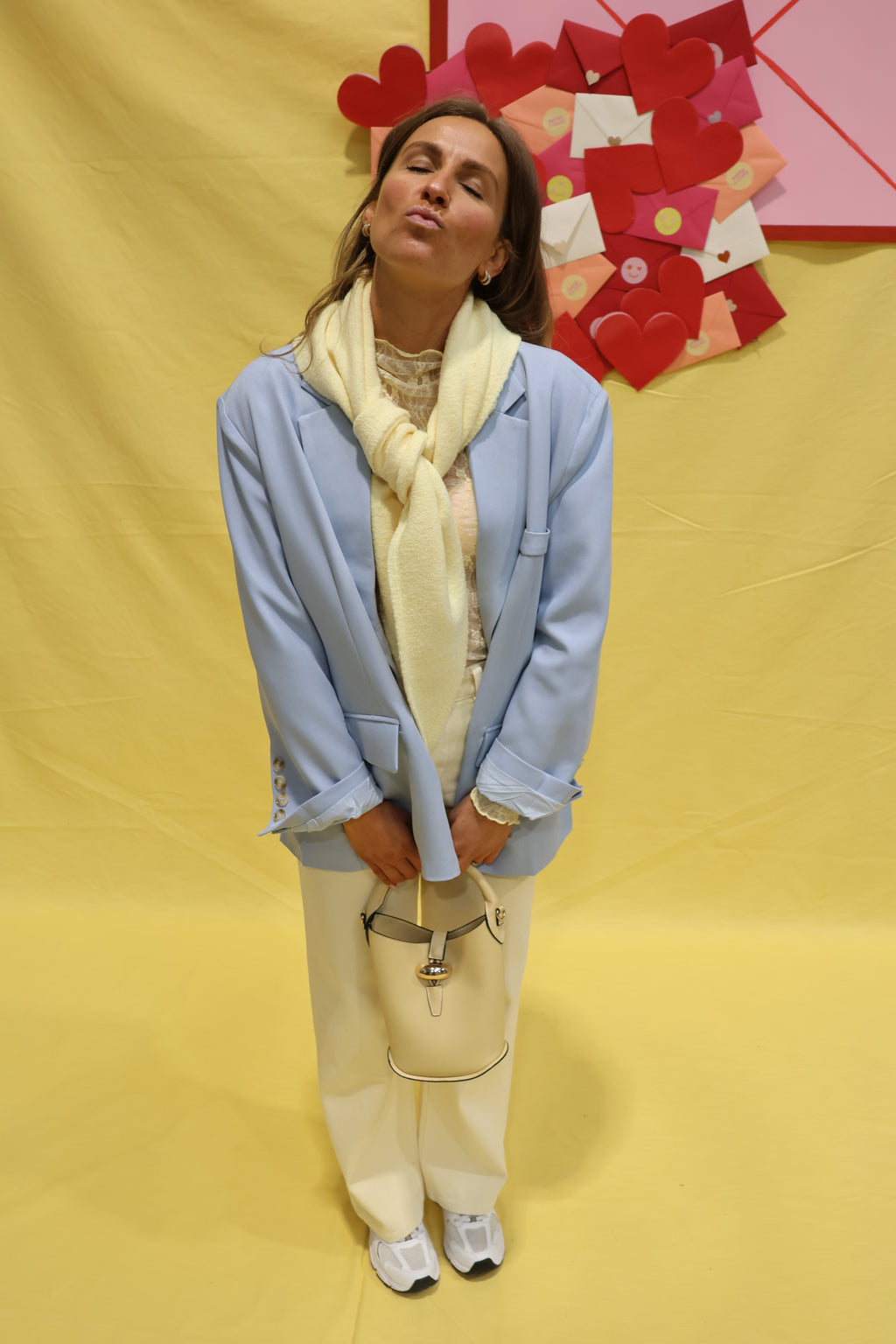 Cara oversized blazer lichtblauw