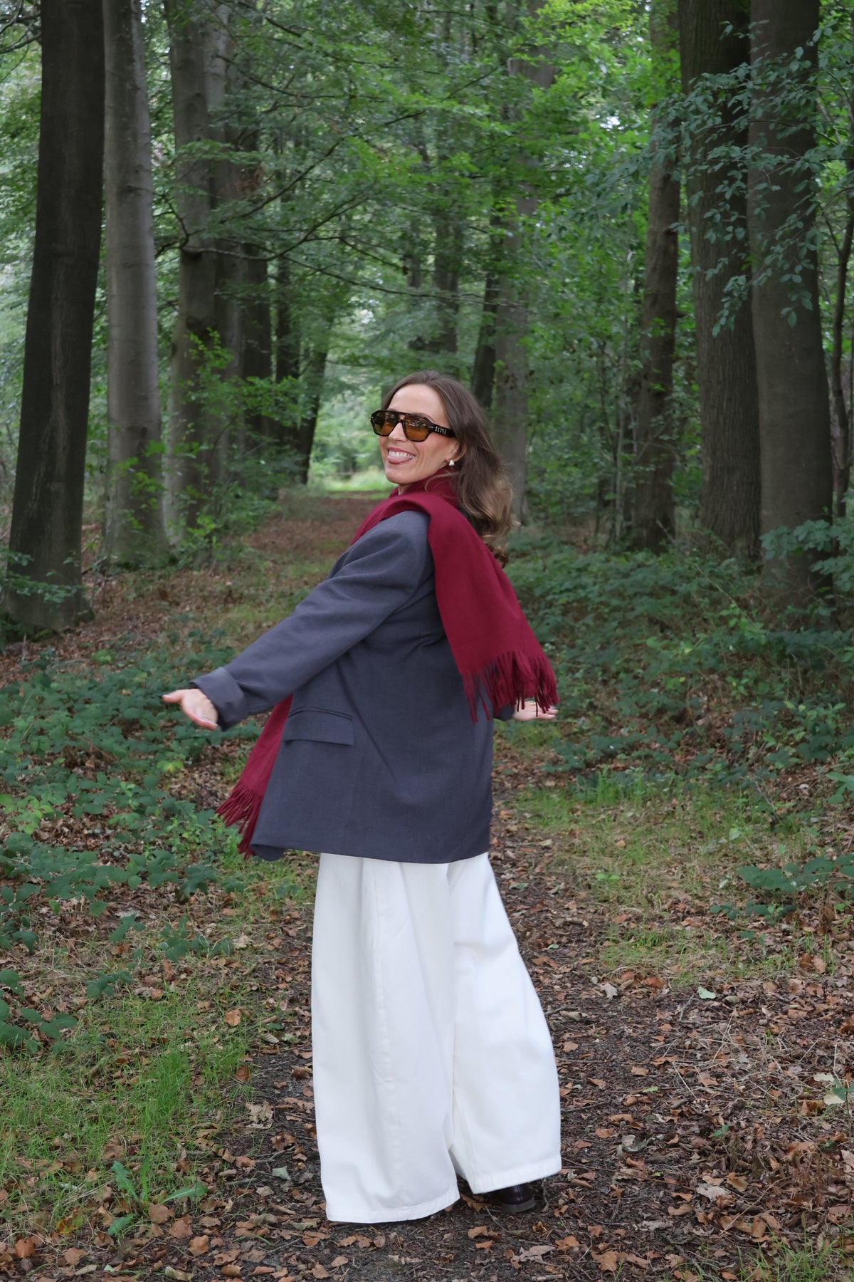 Tirza sjaal bordeaux