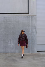 Liz trui met paisley print bordeaux