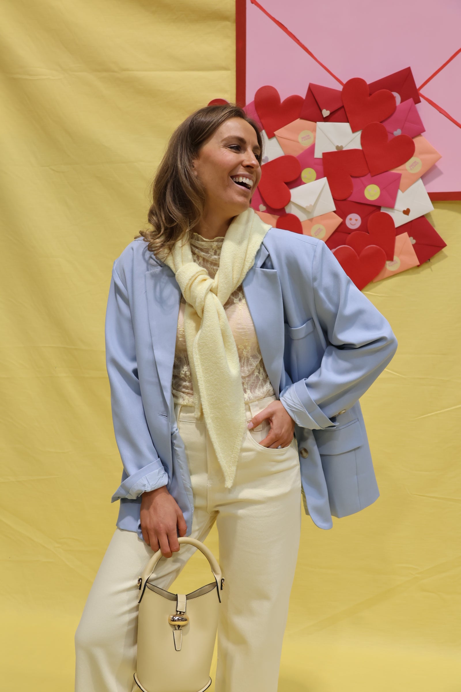 Cara oversized blazer lichtblauw