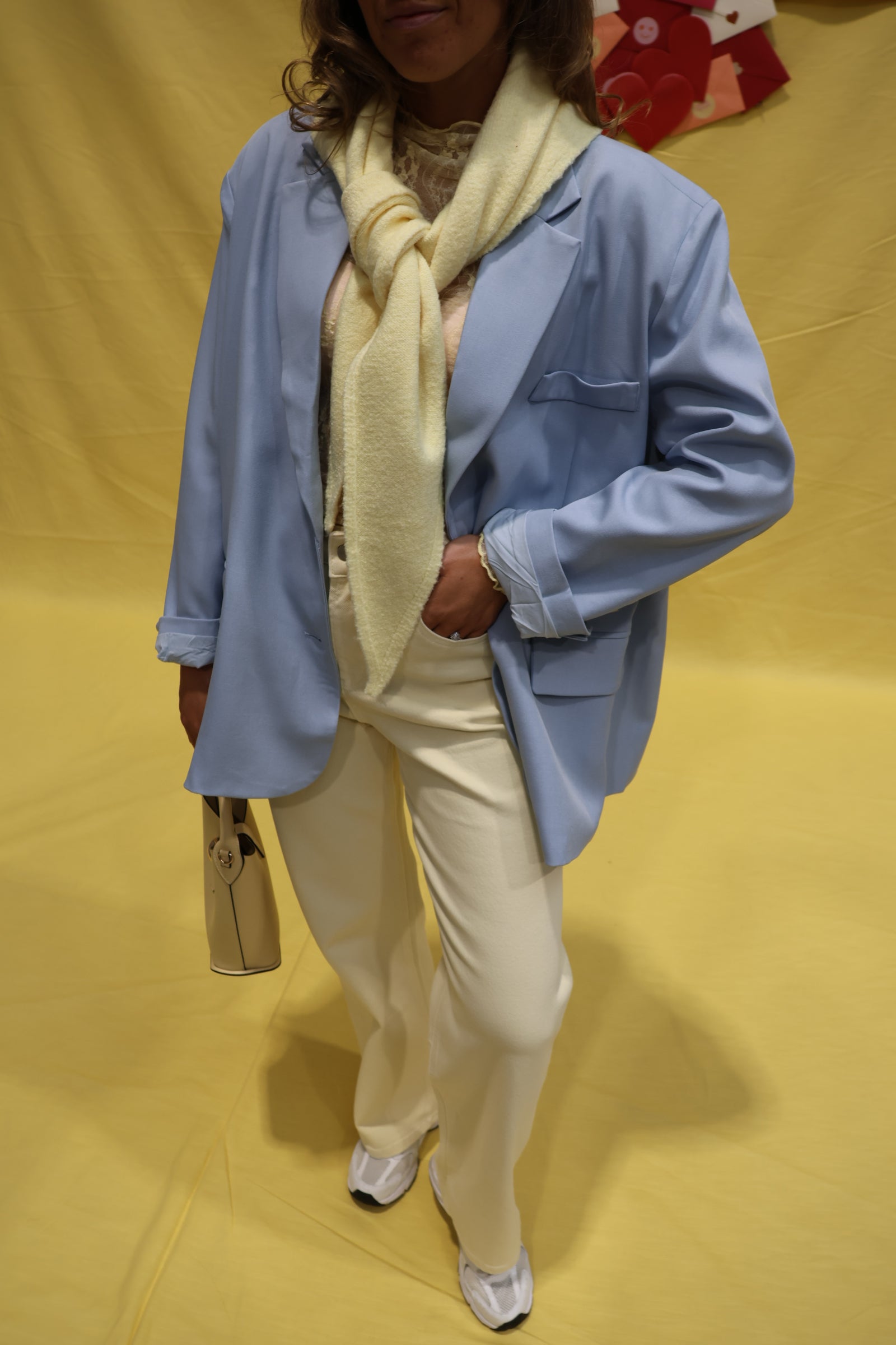 Cara oversized blazer lichtblauw