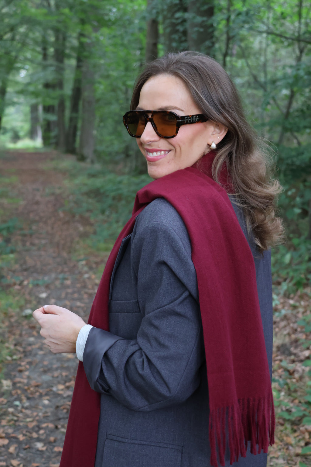 Tirza sjaal bordeaux