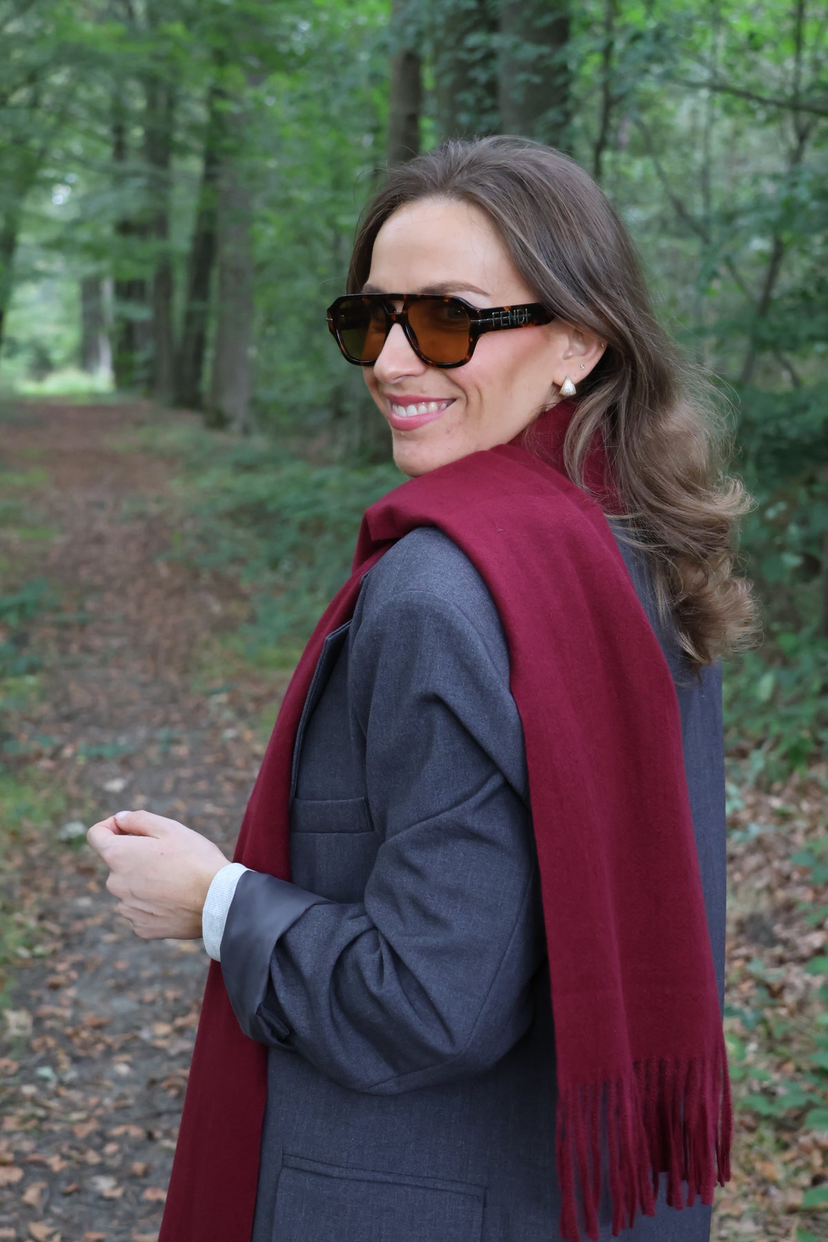 Tirza sjaal bordeaux