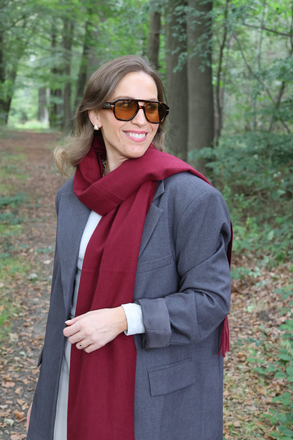 Tirza sjaal bordeaux