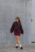 Paisley print sjaaltje bordeaux