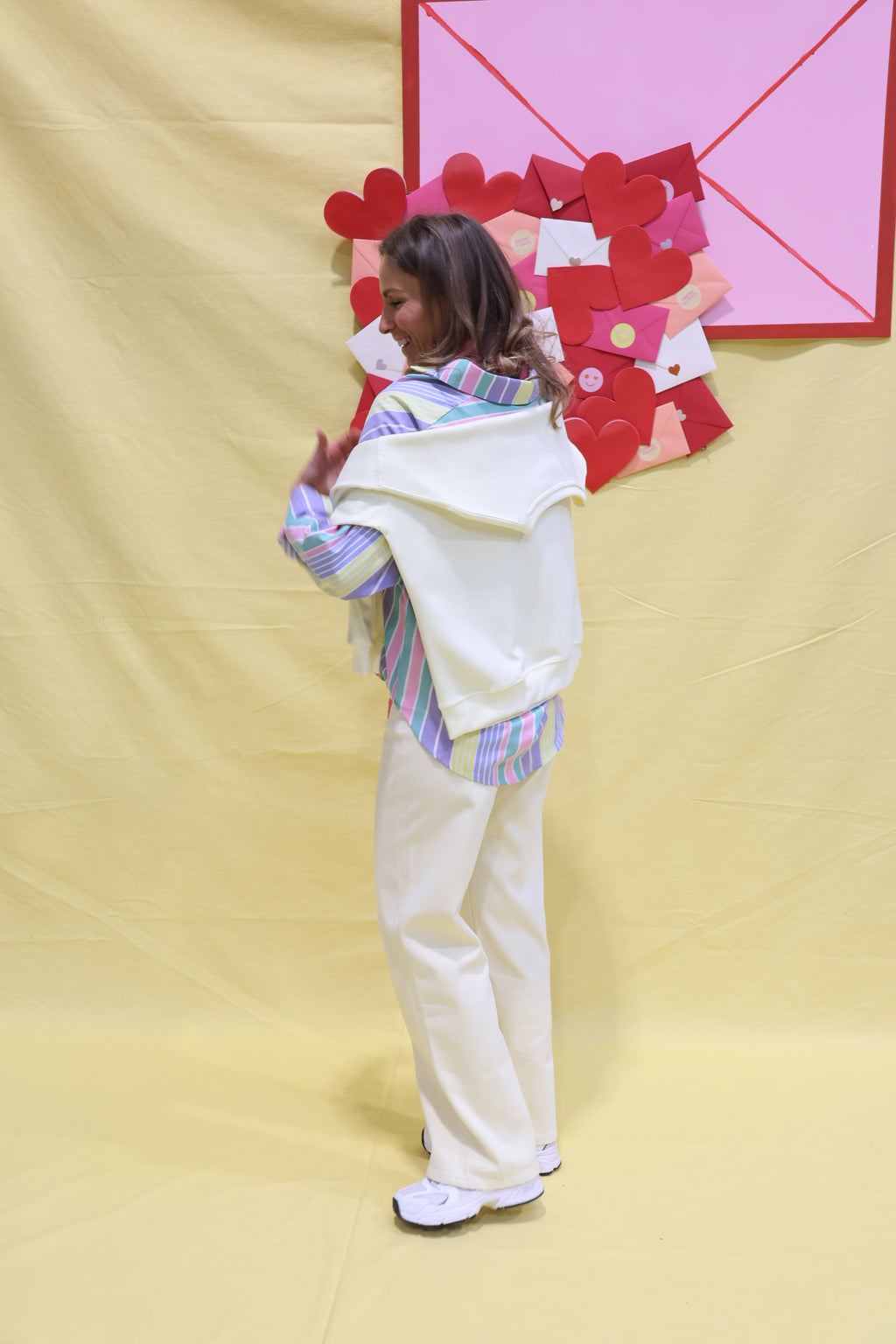 Edith straight jeans lichtgeel