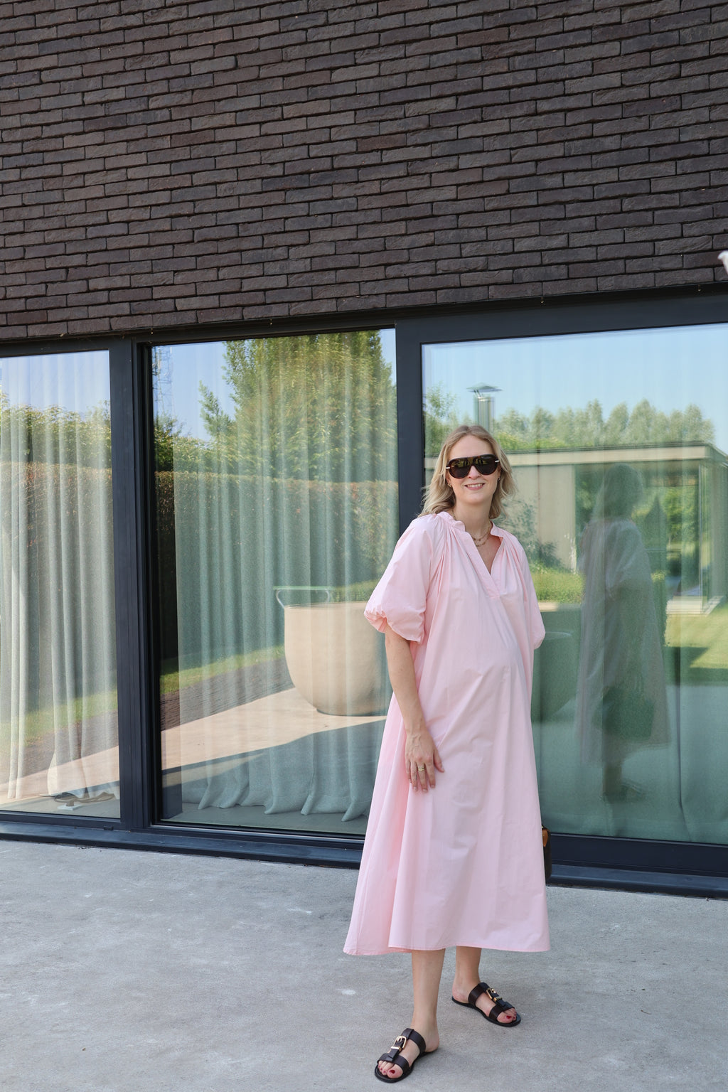 Ruby maxi jurk babyroze
