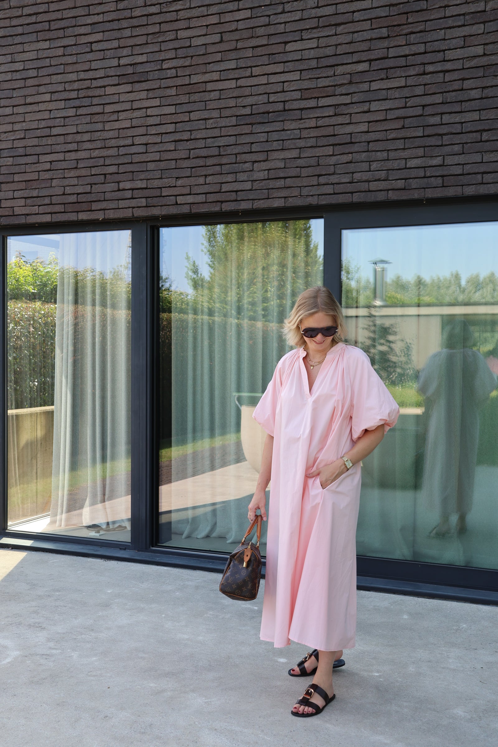 Ruby maxi jurk babyroze