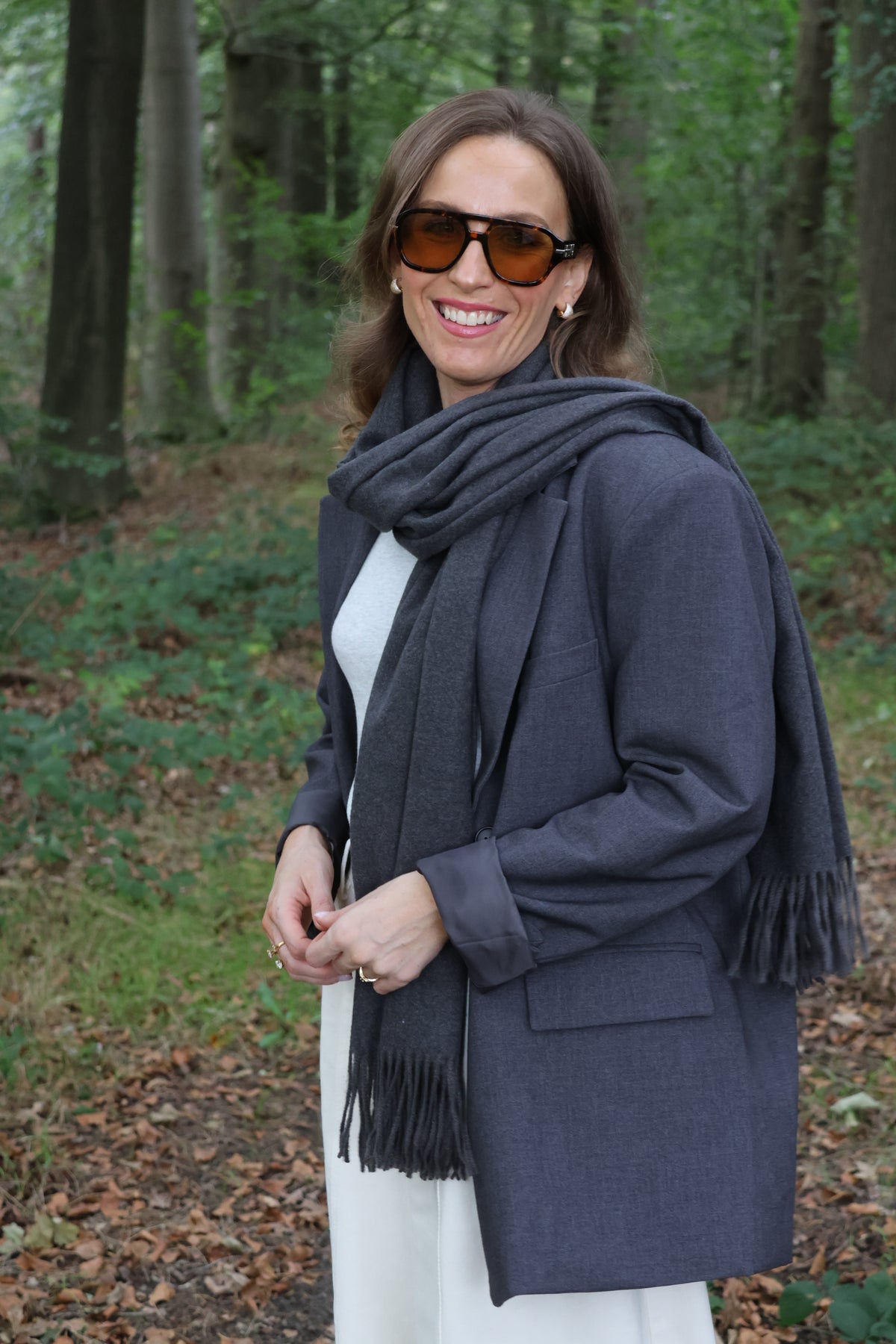 Tirza sjaal donkergrijs