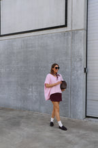 Elora mouwloze v-neck knit lichtroze