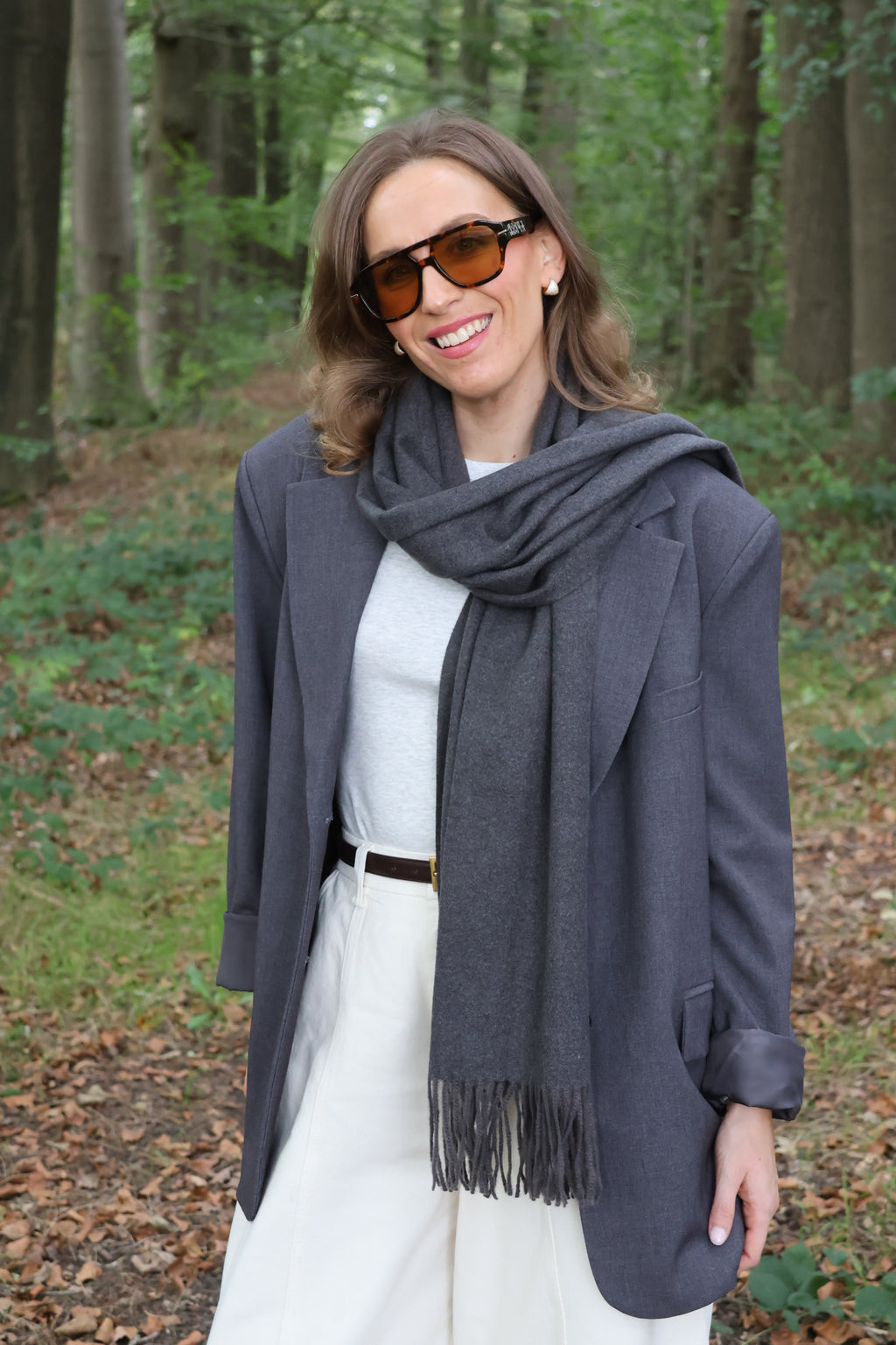 Tirza sjaal donkergrijs