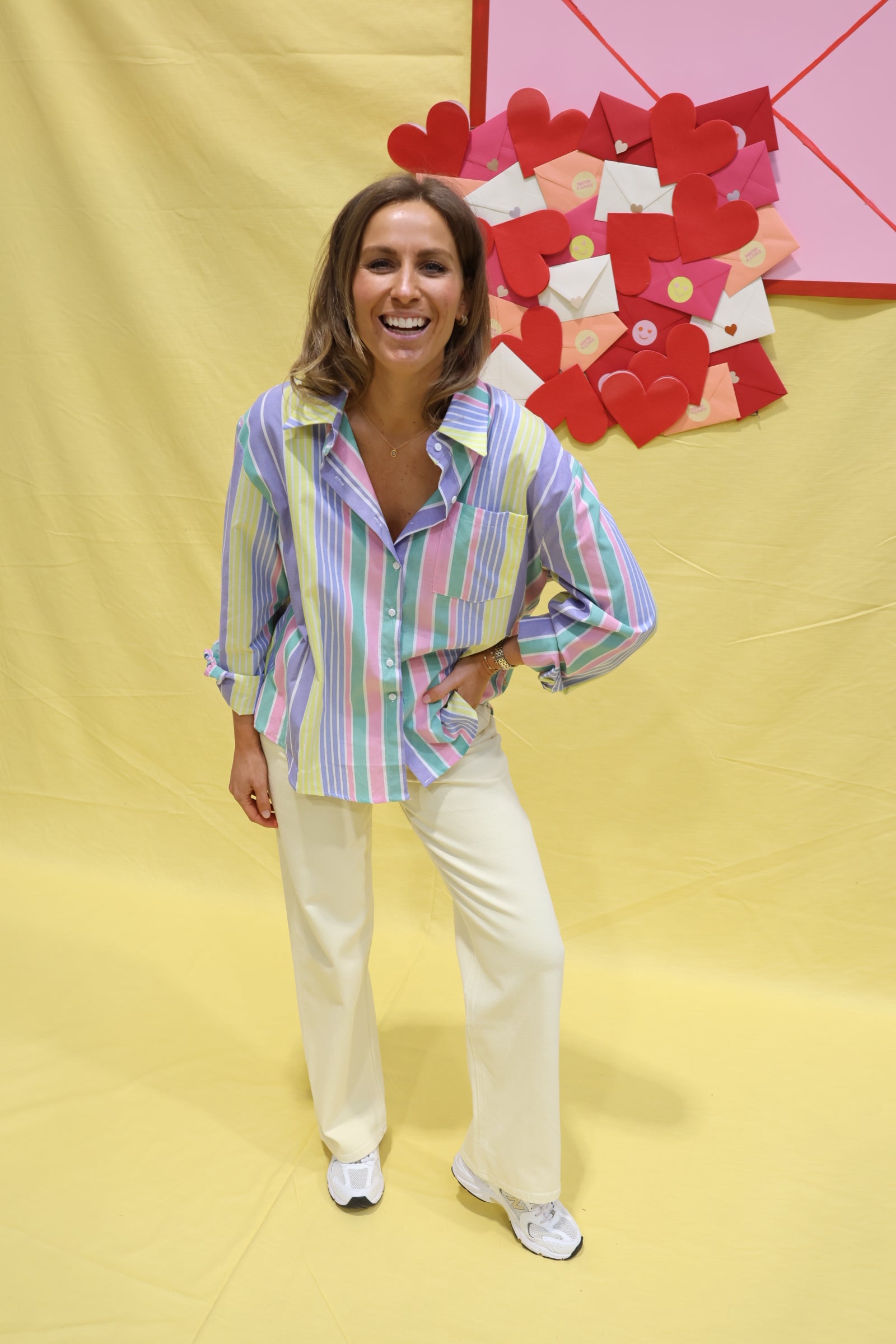 Edith straight jeans lichtgeel