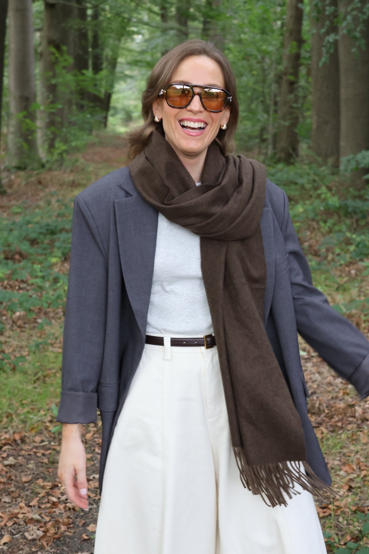 Tirza sjaal donkerbruin