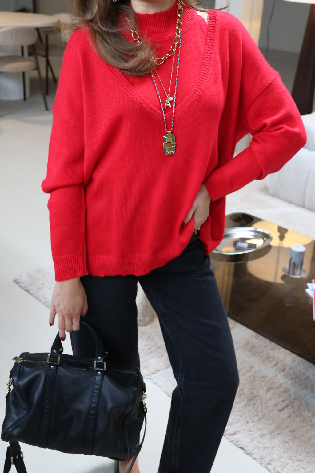 Celise twinset rood