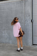 Elora mouwloze v-neck knit lichtroze