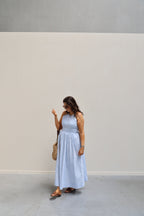Colette maxi jurk lichtblauw