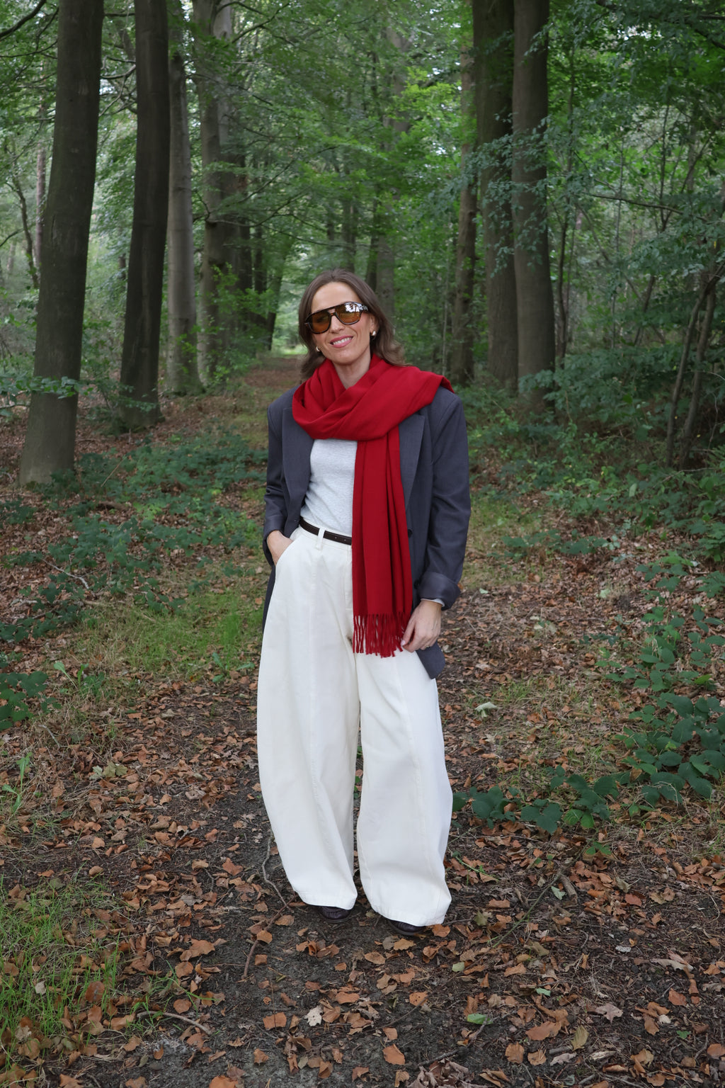 Tirza sjaal kersenrood