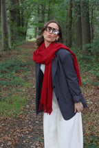 Tirza sjaal kersenrood